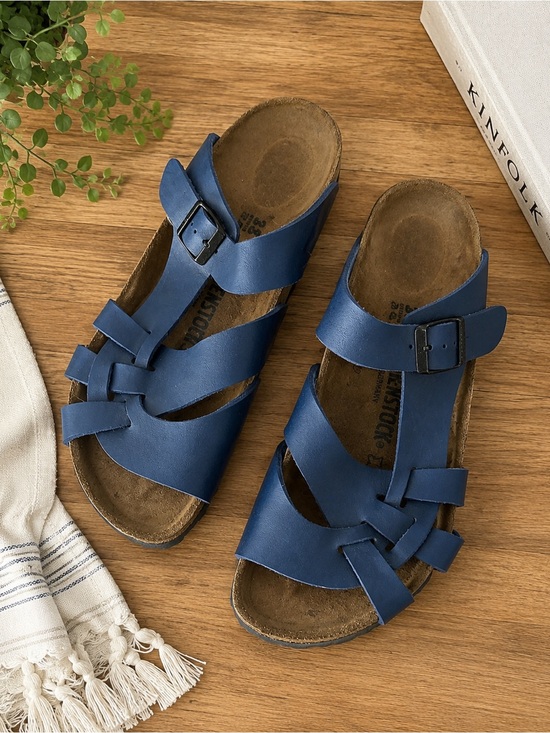 Birkenstock Shoes - Birkenstocks Pisa Sandals Size 41 Navy Blue (g24)